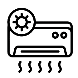 Air conditioner heating mode icon
