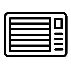 Air conditioner icon with control panel