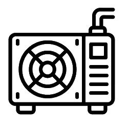 Air conditioning unit line icon vector